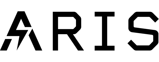 Aris wordmark, all black